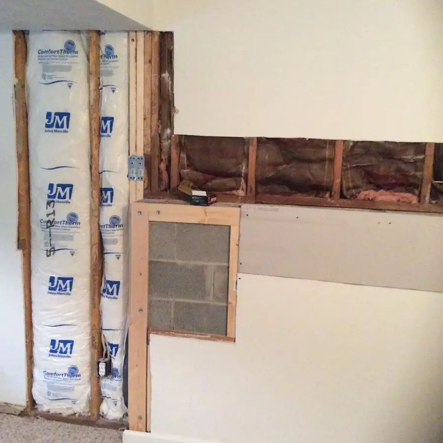 Wall insulation replacement during Contents Cleaning & Restoration in Peppermill Village